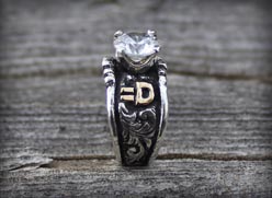 =D engraved brand ring